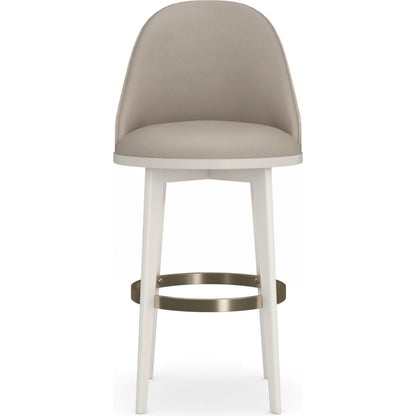 Another Round Bar Stool by Caracole. Made from birch in a transitional style.