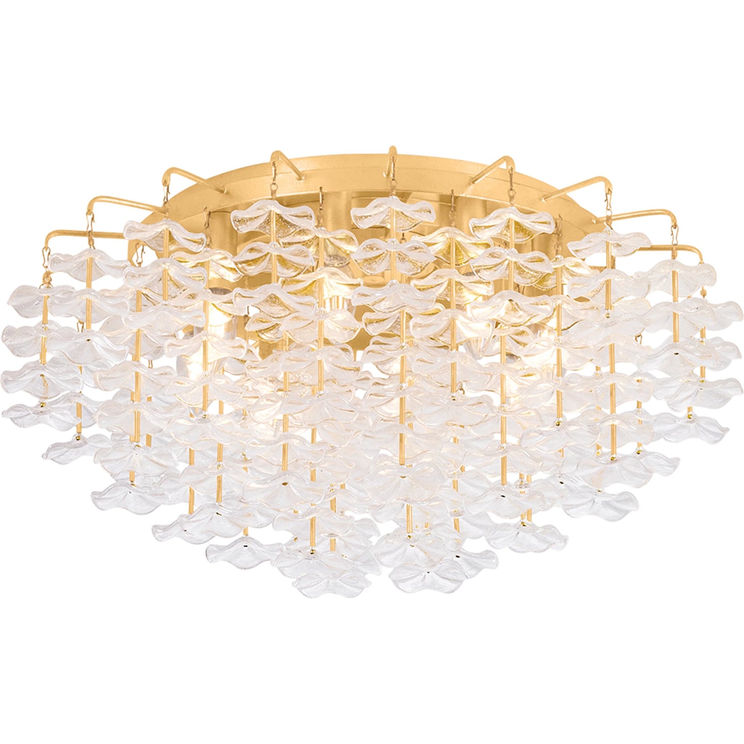 001 SI-2472500 | Primary Silo | Alsace Semi Flush by Corbett in vintage gold leaf. Made from unique in a eclectic & global style.