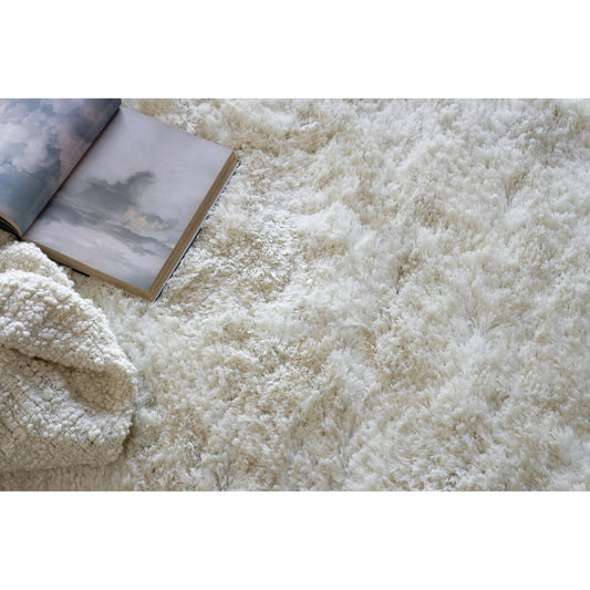 Sumo Shag 5341 Rug by Exquisite Rugs in white. Made from polyester, microfiber in a unique style.