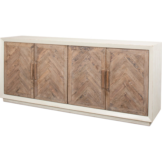 Hollis 4 Door Sideboard by Sarreid Ltd.. Made from reclaimed pine in a cottage & farmhouse style.
