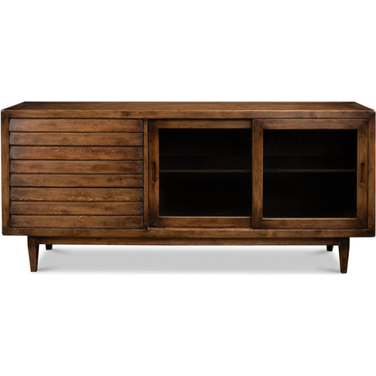 Reese Sideboard by Sarreid Ltd. in antique white. Made from pine in a modern style.