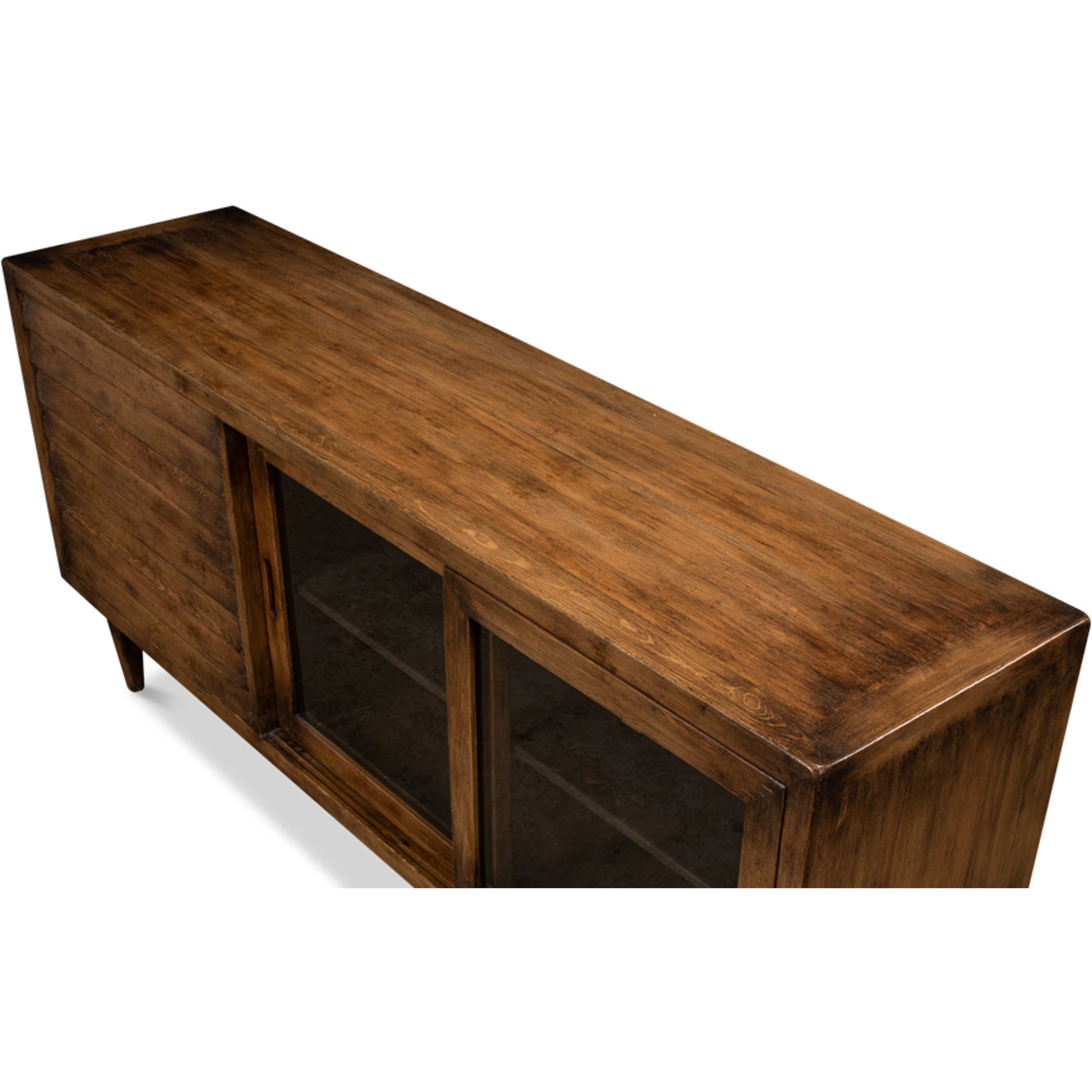 Reese Sideboard by Sarreid Ltd. in antique white. Made from pine in a modern style.