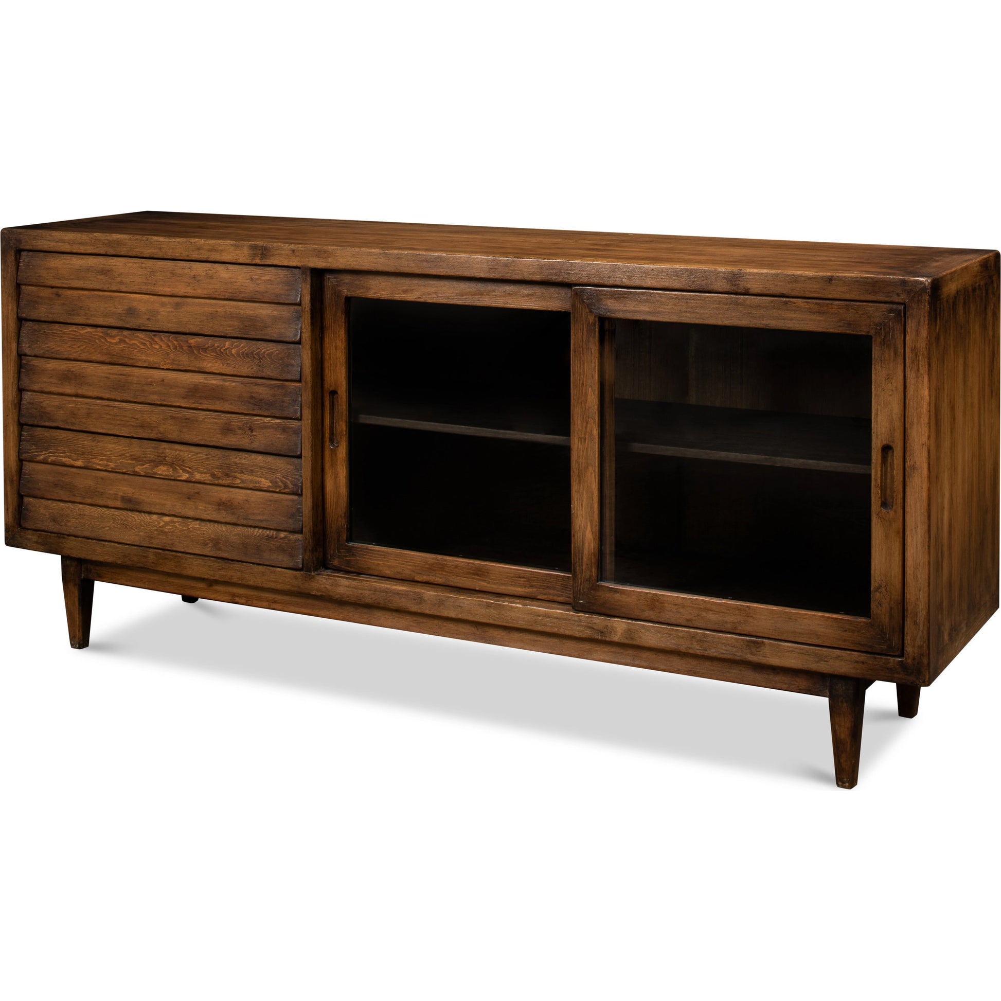 Reese Sideboard by Sarreid Ltd. in antique white. Made from pine in a modern style.