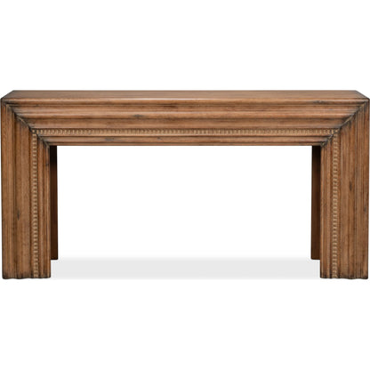 Mantel Console by Sarreid Ltd. in brown. Made from reclaimed pine in a modern style.
