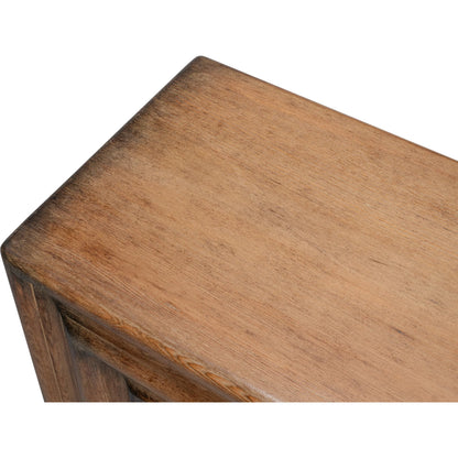 Mantel Console by Sarreid Ltd. in brown. Made from reclaimed pine in a modern style.