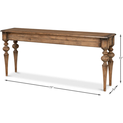 Hudson Console by Sarreid Ltd.. Made from pine in a traditional style.