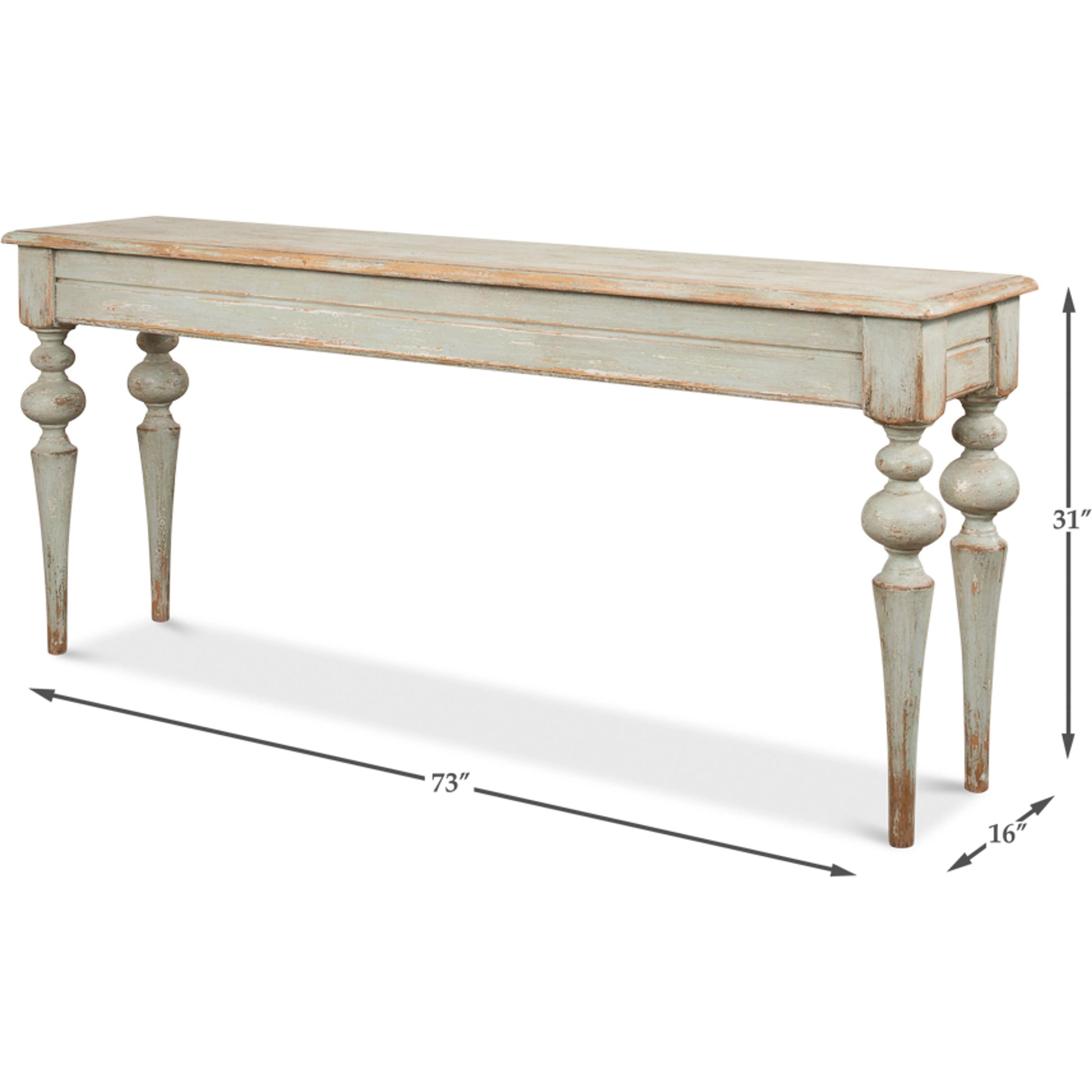 Hudson Console by Sarreid Ltd.. Made from pine in a traditional style.