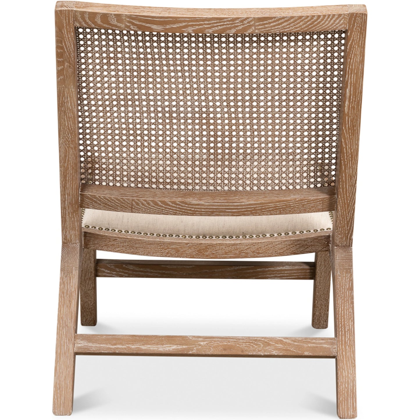 005 SI-1998332 | Additional Silo | Abella Chair by Sarreid Ltd. in beige and whitewashed oak. Made from 78% cotton 22% linen in a cottage & farmhouse style.