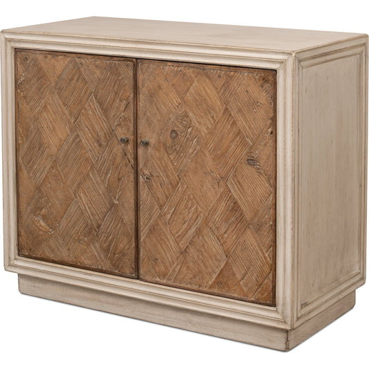 Argyle 2-Door Sideboard by Sarreid Ltd. in stone grey. Made from reclaimed pine in a modern style.