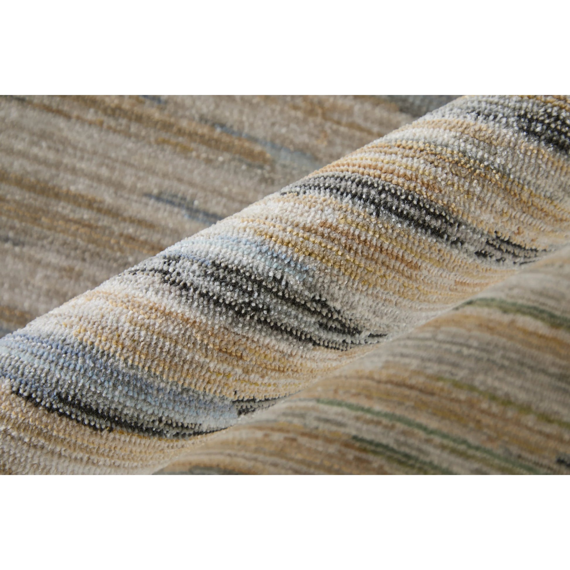 Greenwich Stripes GRW39U4F Rug by Feizy in ivory, tan, blue. Made from polypropylene, polyester in a unique style.