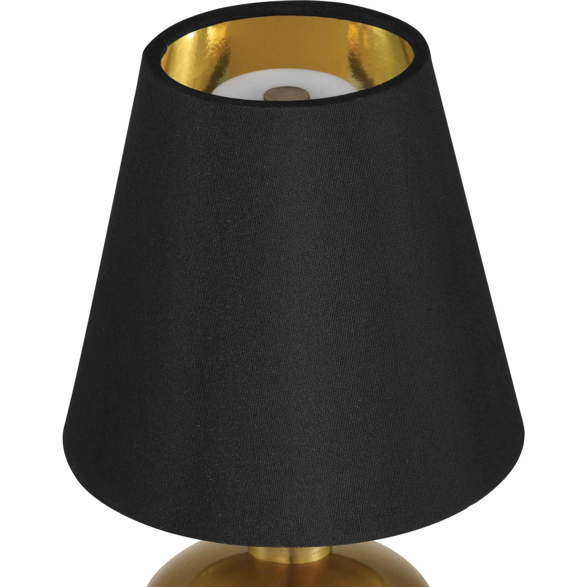 Galavant Cordless Table Lamp by Currey and Company in brass. Made from metal in a modern style.