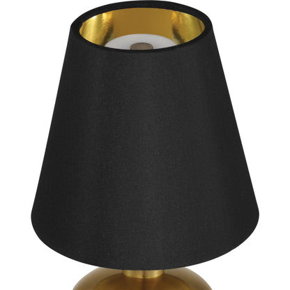Galavant Cordless Table Lamp by Currey and Company in brass. Made from metal in a modern style.