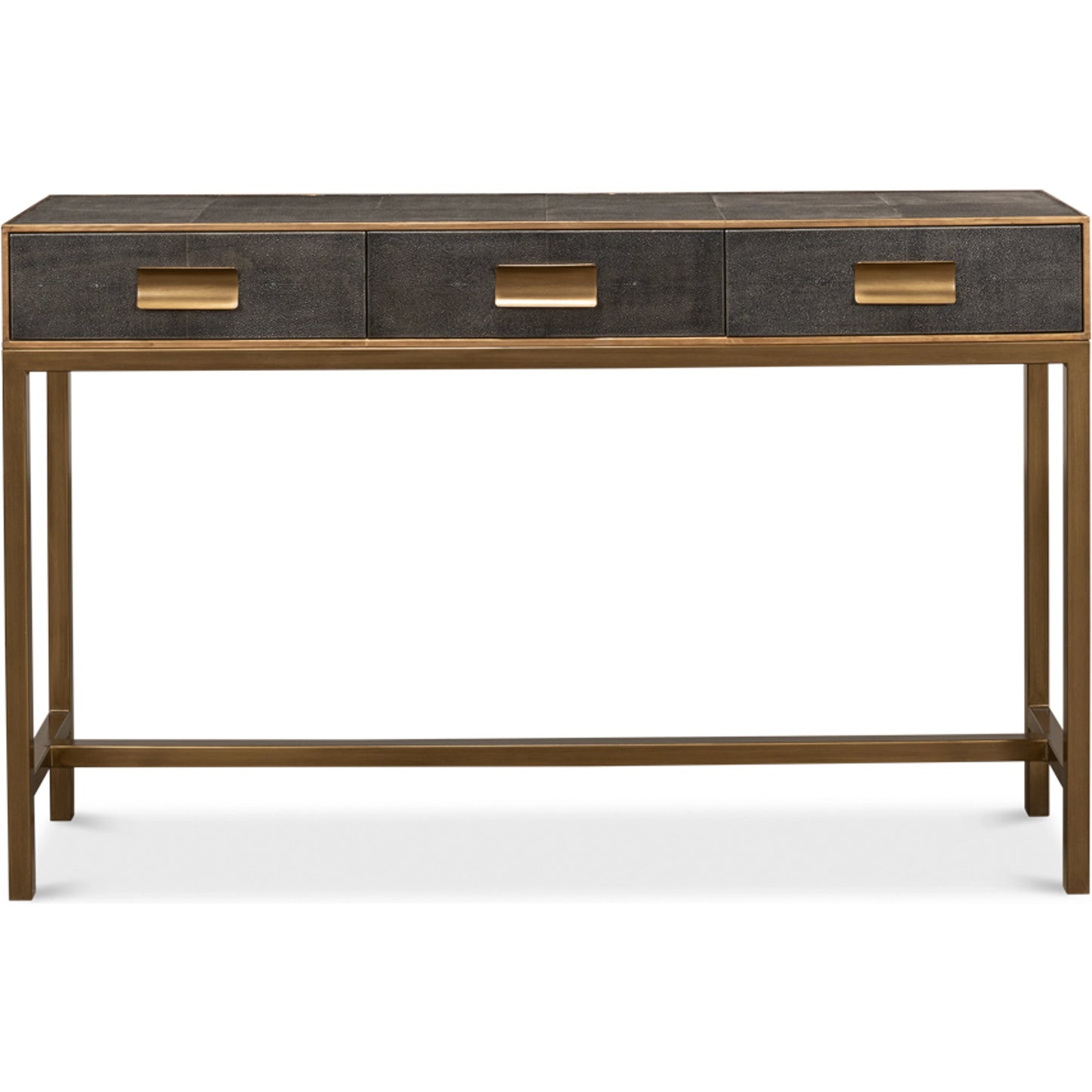 002 SI-1998392 | Additional Silo | Gideon Shagreen Console Table by Sarreid Ltd.. Made from wood, leather in a transitional style.