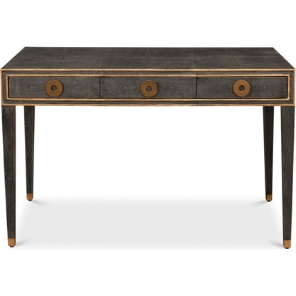 Gabriella Shagreen Desk by Sarreid Ltd.. Made from iron, leather, mdf, wood in a transitional style.