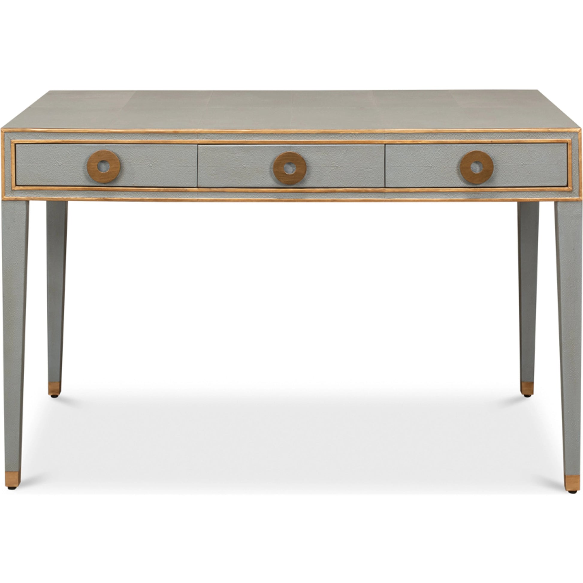 Gabriella Shagreen Desk by Sarreid Ltd.. Made from iron, leather, mdf, wood in a transitional style.