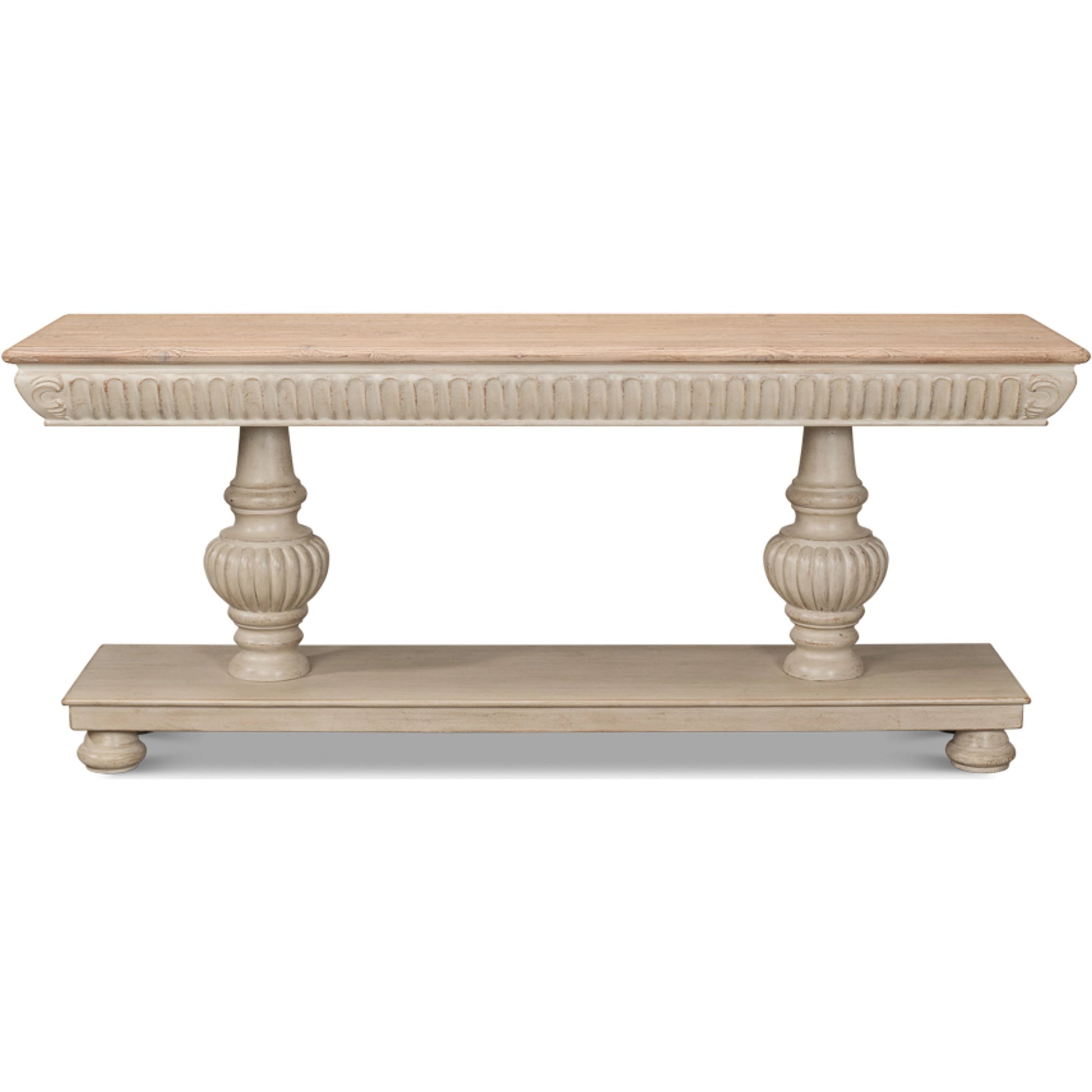 Hugo Console by Sarreid Ltd.. Made from pine in a traditional style.