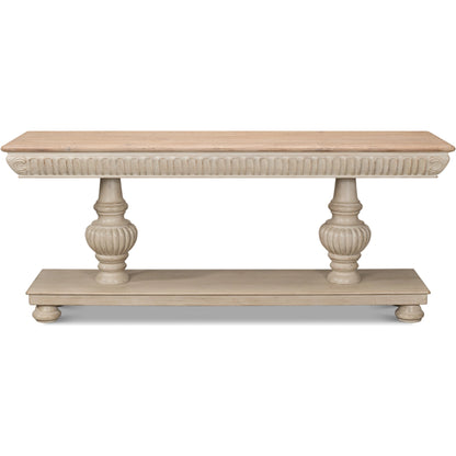 Hugo Console by Sarreid Ltd.. Made from pine in a traditional style.