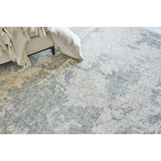 Mineral 5358 Rug by Exquisite Rugs in green. Made from wool, bamboo silk in a unique style.