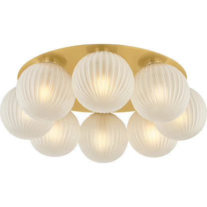 Vernazza Flush Mount by Corbett in vintage polished brass. Made from unique in a modern style.