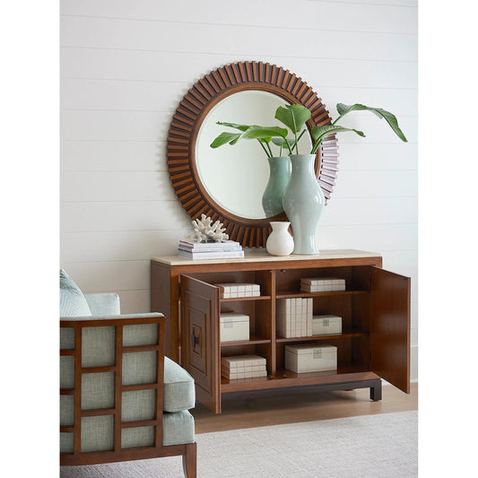 Jakarta Chest With Stone Top by Tommy Bahama Home in bali. Made from hickory, stone, fabric in a unique style.