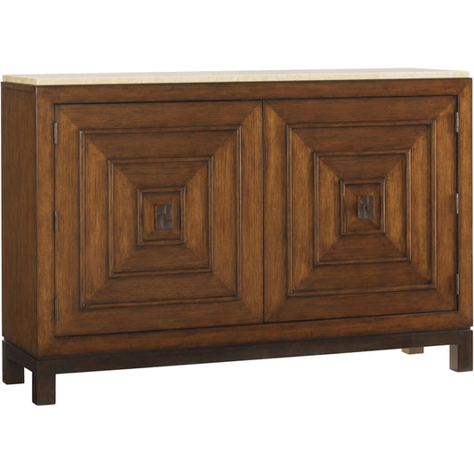 Jakarta Chest With Stone Top by Tommy Bahama Home in bali. Made from hickory, stone, fabric in a unique style.
