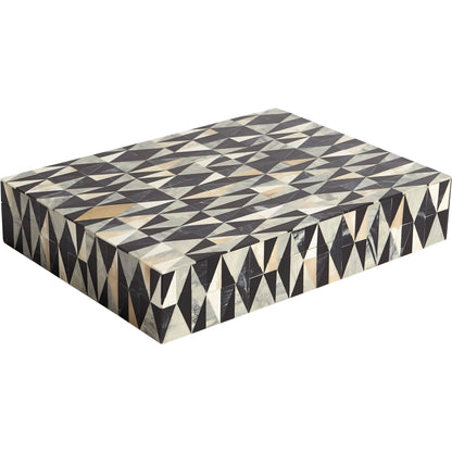 Brass Diamond Box by Global Views. Made from mdf, brass, resin in a eclectic & global style.