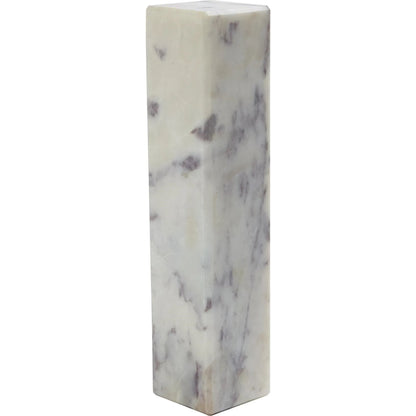 4" Marble Mini Pedestals by Global Views. Made from white banswara marble in a transitional style.