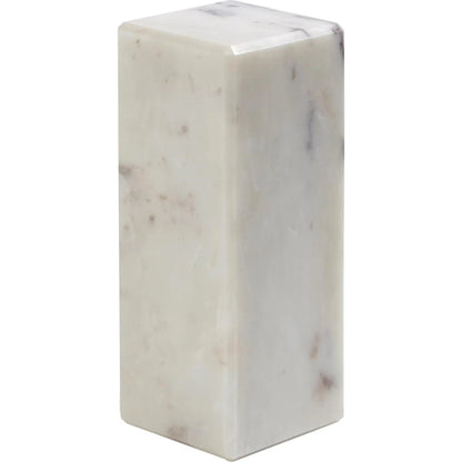 4" Marble Mini Pedestals by Global Views. Made from white banswara marble in a transitional style.