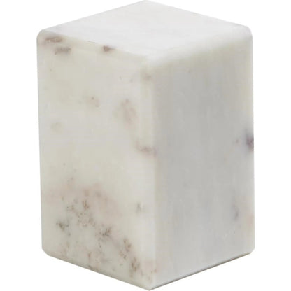 4" Marble Mini Pedestals by Global Views. Made from white banswara marble in a transitional style.