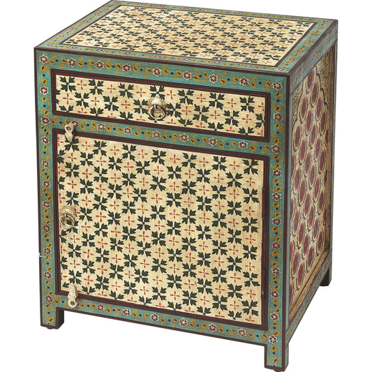 Perna Hand Painted Chest by Butler Specialty Company in multi-color and artifacts. Made from merranti wood solids, mdf, hand painted design in a cottage & farmhouse style.