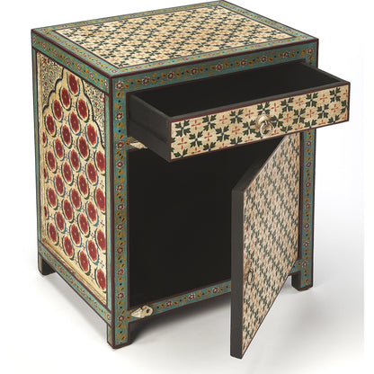 Perna Hand Painted Chest by Butler Specialty Company in multi-color and artifacts. Made from merranti wood solids, mdf, hand painted design in a cottage & farmhouse style.