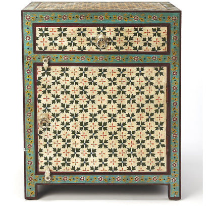 Perna Hand Painted Chest by Butler Specialty Company in multi-color and artifacts. Made from merranti wood solids, mdf, hand painted design in a cottage & farmhouse style.