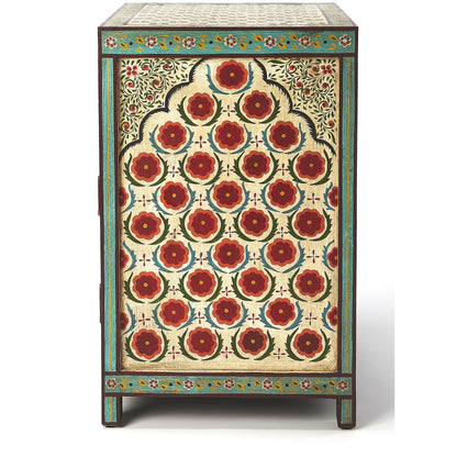 Perna Hand Painted Chest by Butler Specialty Company in multi-color and artifacts. Made from merranti wood solids, mdf, hand painted design in a cottage & farmhouse style.