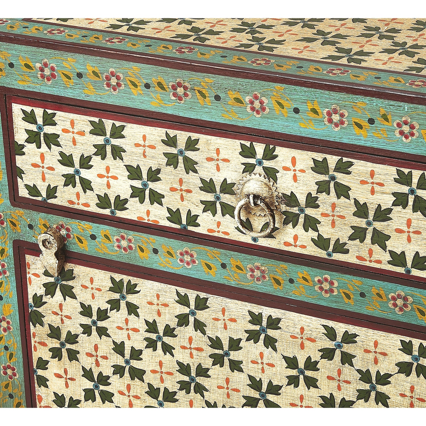 005 S-346345 | Additional Silo | Perna Hand Painted Chest by Butler Specialty Company in multi-color and artifacts. Made from merranti wood solids, mdf, hand painted design in a cottage & farmhouse style.