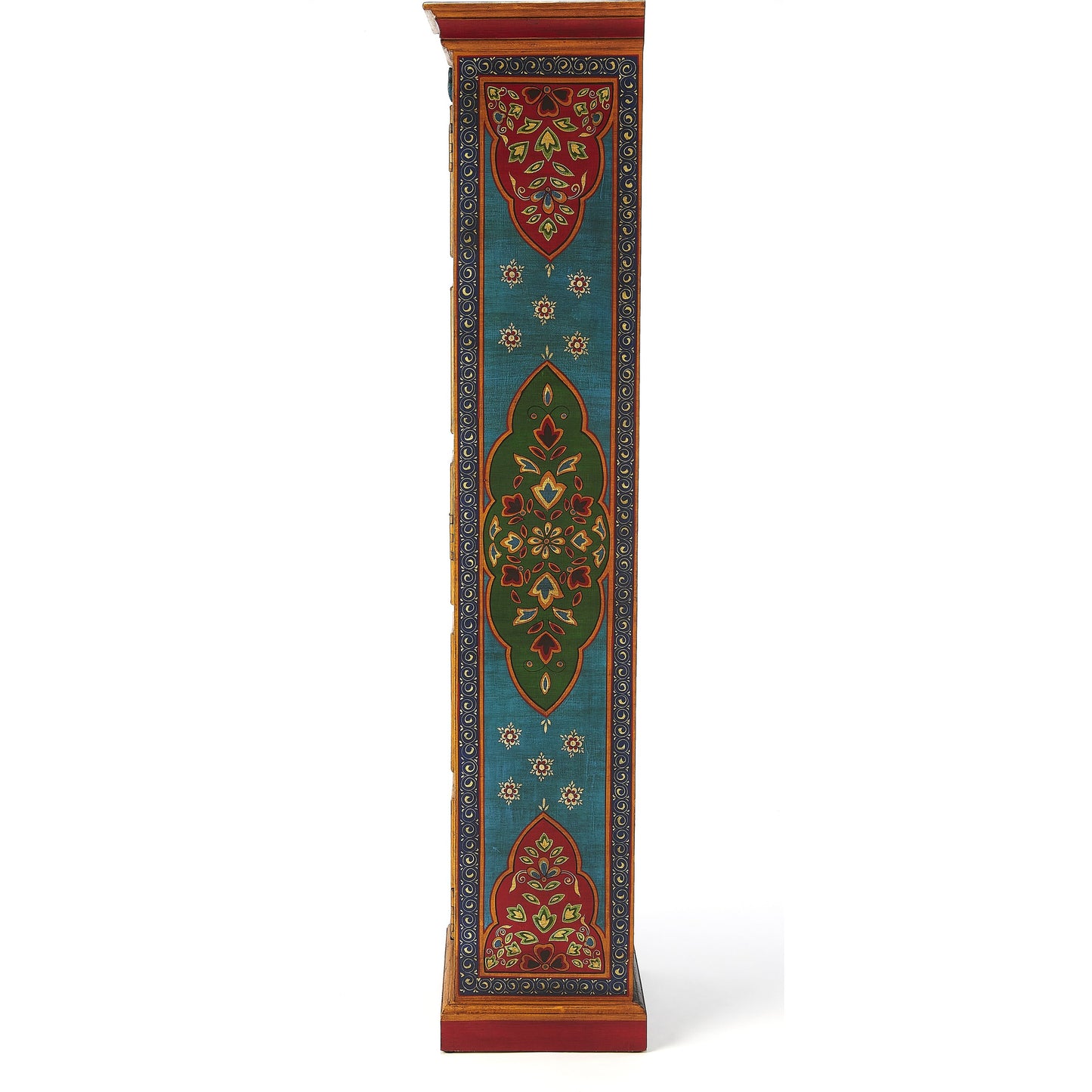 005 S-346138 | Additional Silo | Amir Hand Painted Tall Cabinet by Butler Specialty Company in multi-color and artifacts. Made from merranti wood solids, mdf, hand painted design in a eclectic & global style.