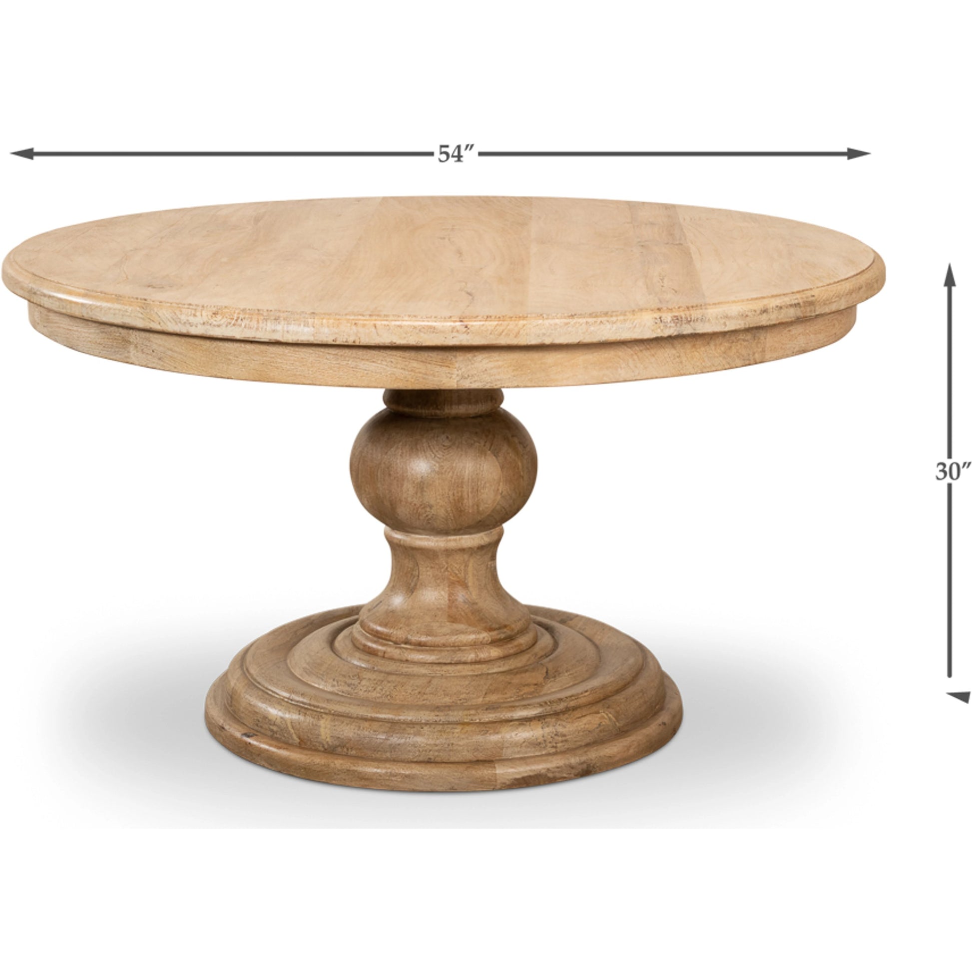 Guillermo Dining Table by Sarreid Ltd. in sienna. Made from mango wood in a traditional style.