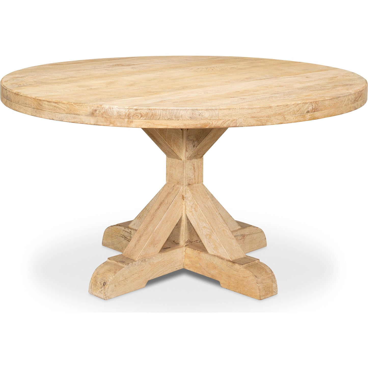 001 SI-1998496 | Primary Silo | Oleski Round Dining Table by Sarreid Ltd. in sienna. Made from mango wood in a modern style.