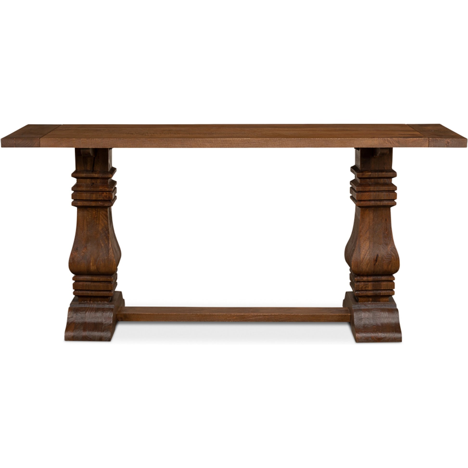 Colette Console Table by Sarreid Ltd. in mocha. Made from mango in a traditional style.