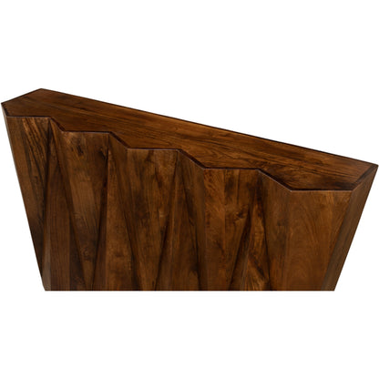 Denali Console Table by Sarreid Ltd. in natural brown. Made from mango wood in a modern style.