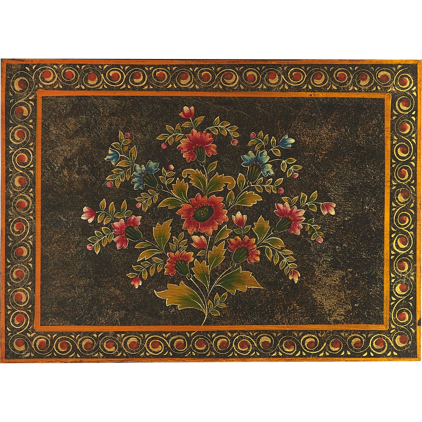 007 S-346159 | Additional Silo | Bihar Hand Painted Chest by Butler Specialty Company in multi-color and artifacts. Made from merranti wood solids, mdf, hand painted design in a eclectic & global style.