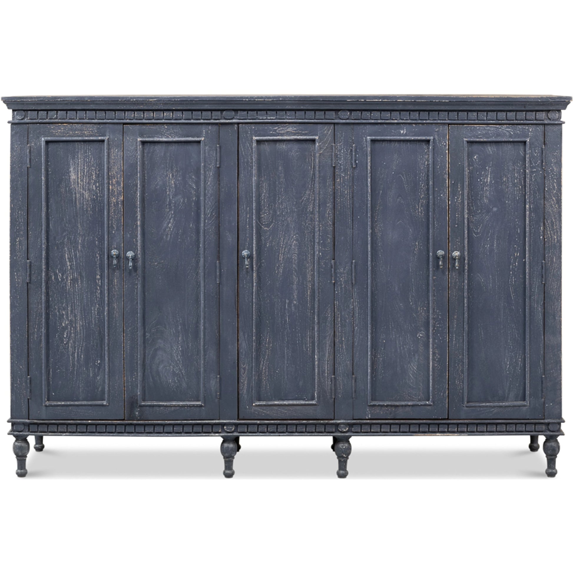 Ashlyn Sideboard by Sarreid Ltd. in colonial blue. Made from mango wood in a traditional style.