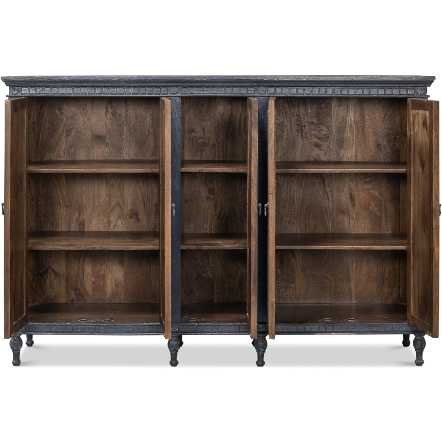 004 SI-1998503 | Additional Silo | Ashlyn Sideboard by Sarreid Ltd. in colonial blue. Made from mango wood in a traditional style.