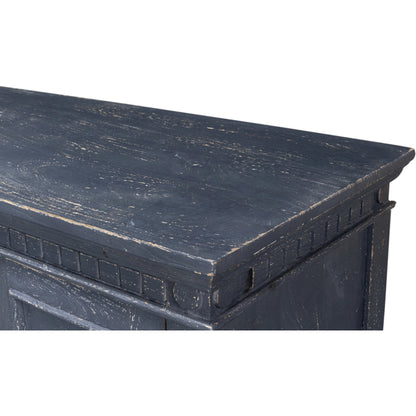 Ashlyn Sideboard by Sarreid Ltd. in colonial blue. Made from mango wood in a traditional style.