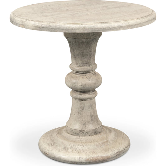 Cecelia Pedestal Table by Sarreid Ltd.. Made from mango wood in a modern style.