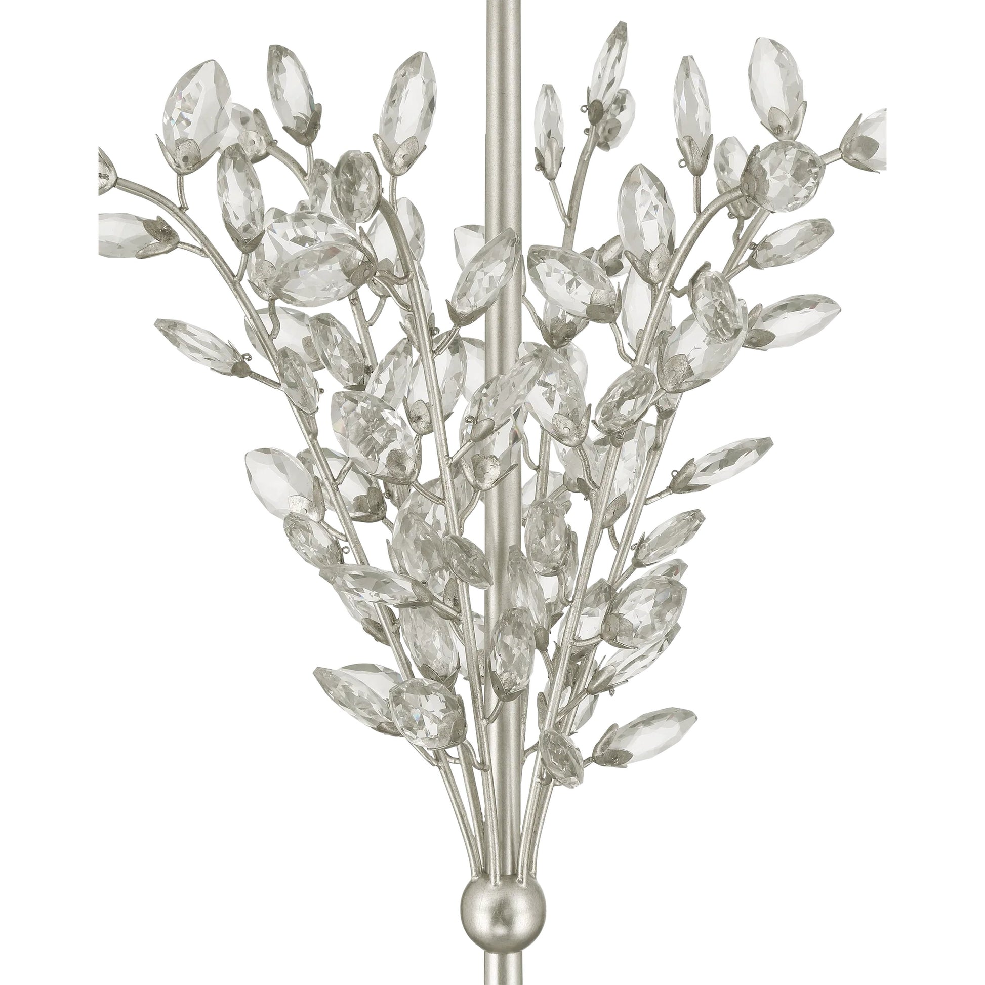 Forget-Me-Not Floor Lamp by Currey and Company. Made from crystal, metal in a modern style.
