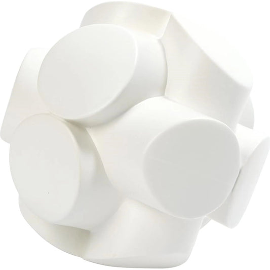 Mayet Sculpture by Global Views in matte white. Made from ceramic in a modern style.