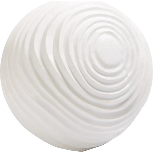 Varenne Sphere by Global Views in matte white. Made from ceramic in a eclectic & global style.