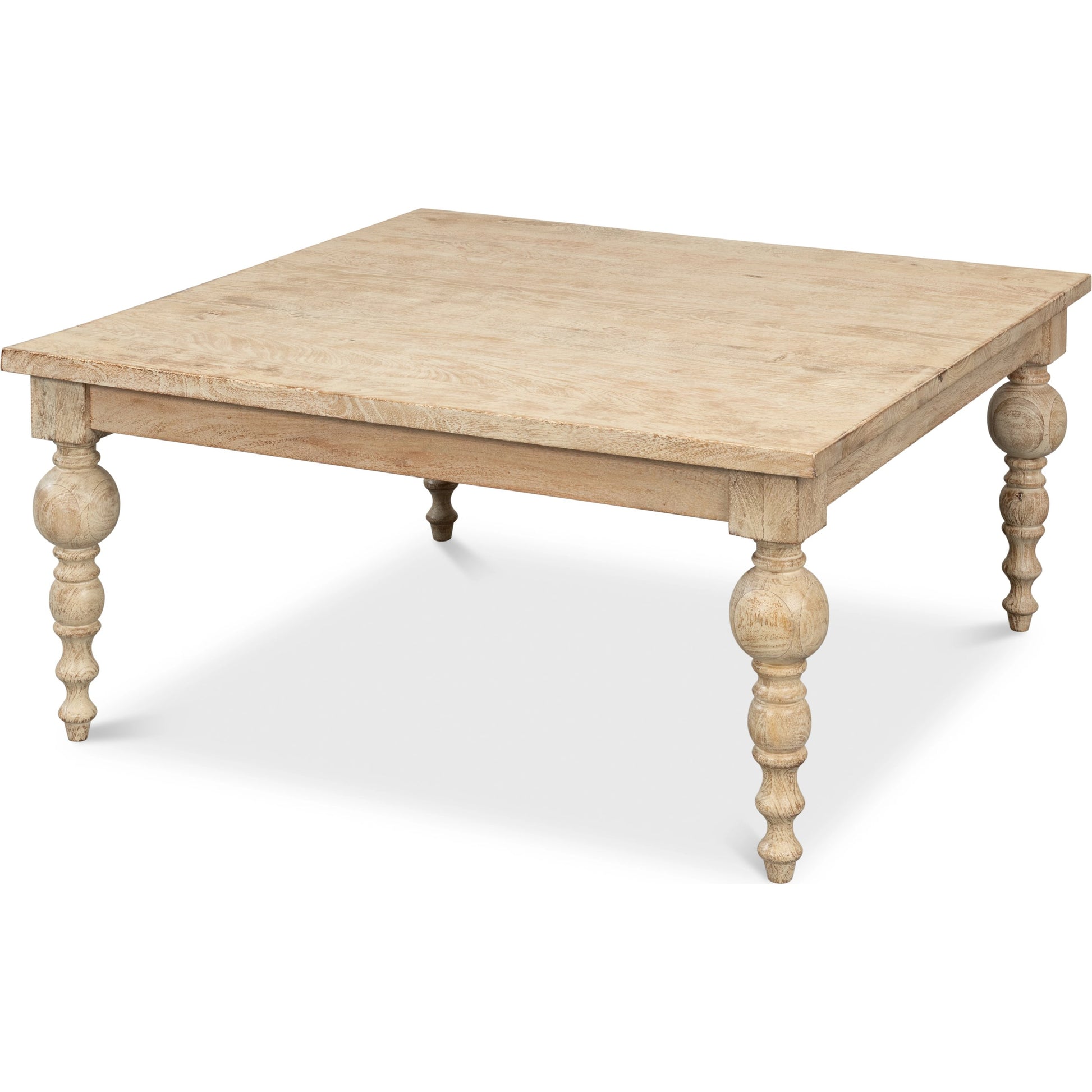 Jocelyn Coffee Table by Sarreid Ltd. in sienna. Made from mango wood in a traditional style.