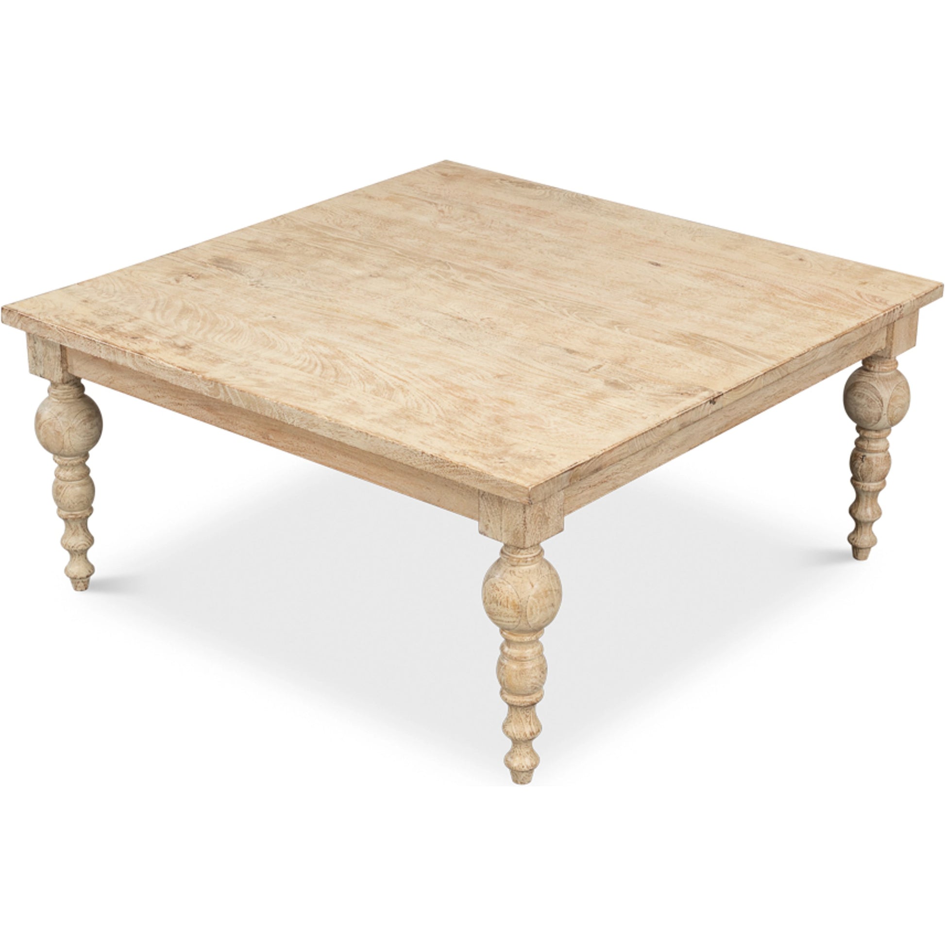 Jocelyn Coffee Table by Sarreid Ltd. in sienna. Made from mango wood in a traditional style.