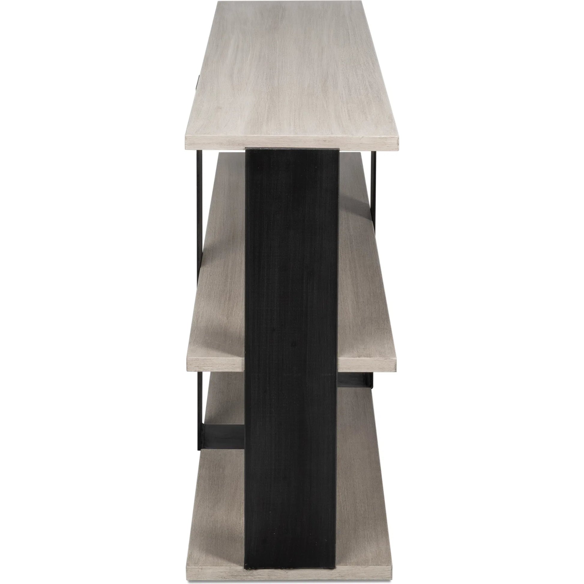 Covet Console by Sarreid Ltd. in white. Made from tanganika wood in a transitional style.